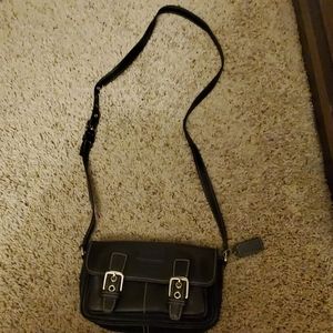 Coach black leather mini 2001